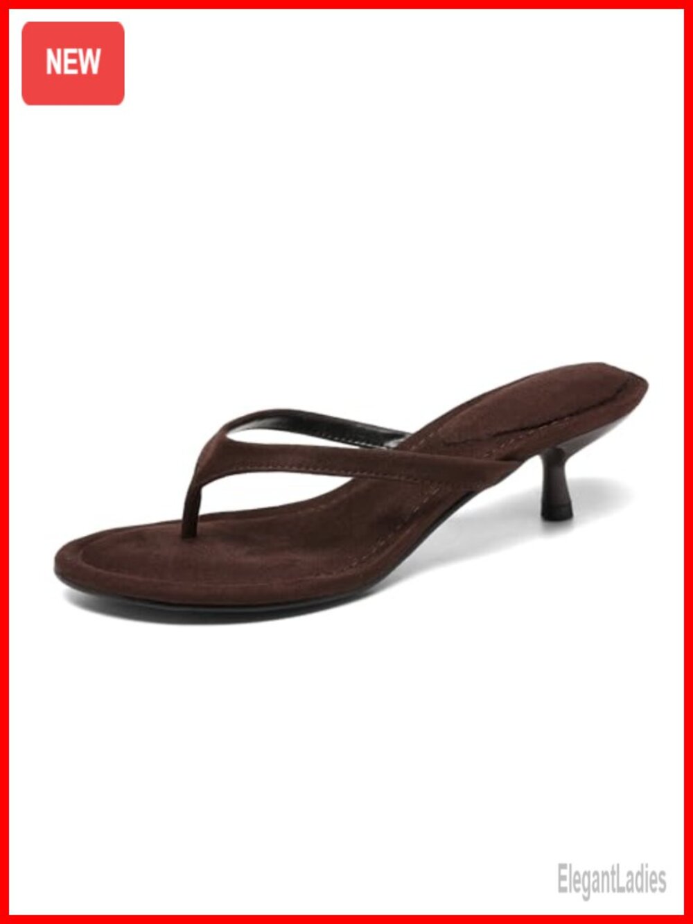Women's Kitten Heel Flip Flop Sandals Open Toe Thong Heeled Sandals